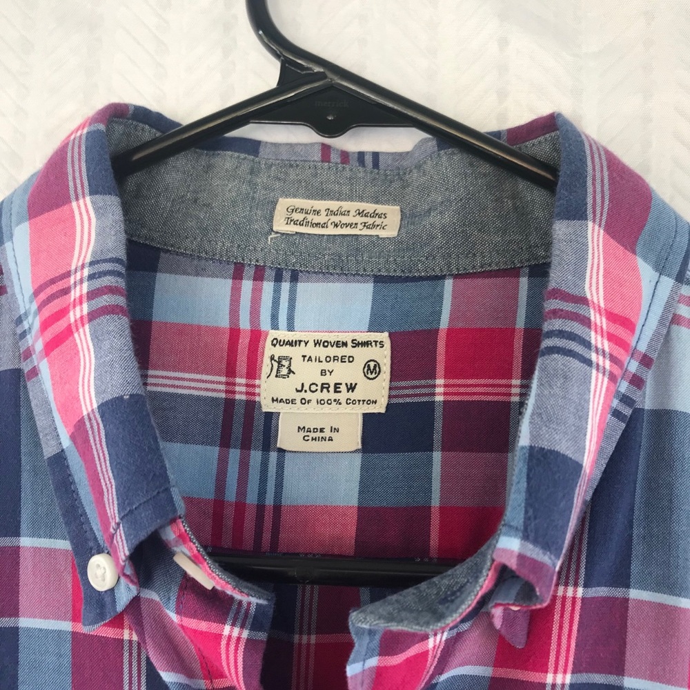 J Crew Button Down Woven Plaid Shirt - Picture 5 of 5